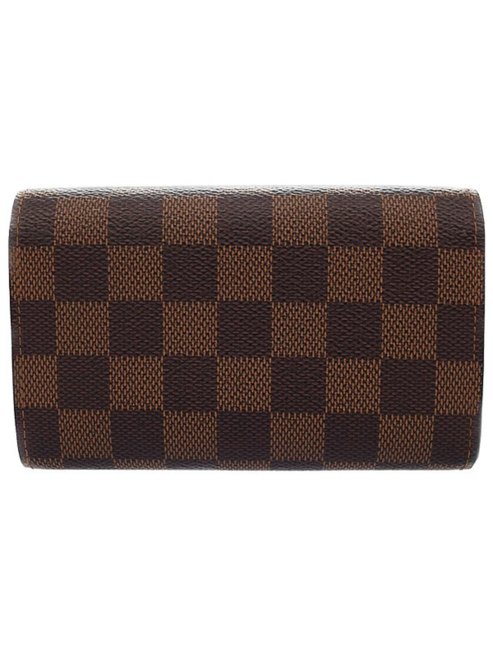 Louis Vuitton Damier Wallet Bi Tresor Short Portefeuille fold Brown
